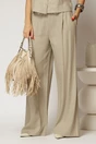 Compleu bej din in cu vesta si pantaloni evazati, 3, dyfashion.ro