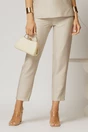 Compleu bej din vascoza cu bluza fara maneci si pantalon lejer, 4, dyfashion.ro
