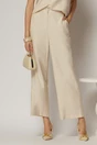 Compleu bej din viscoza cu pantalon si bluza cu maneci lejere, 4, dyfashion.ro