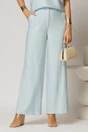 Compleu bleu din viscoza cu pantalon si bluza cu maneci lejere, 4, dyfashion.ro