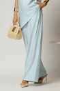 Compleu bleu din viscoza din bluza asimetrica si pantalon lejer, 4, dyfashion.ro