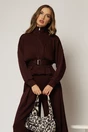 Compleu bordo cu jacheta si pantaloni evazati cu pliuri, 3, dyfashion.ro