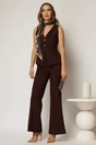 Compleu bordo cu vesta cambrata si pantaloni usor evazati, 1, dyfashion.ro
