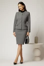 Compleu dama gri sacou si fusta din lana, 4, dyfashion.ro