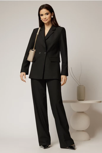 Compleu dama negru cu sacou si pantaloni