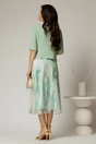 Compleu dama verde menta din sacou si rochie cu imprimeuri, 2, dyfashion.ro