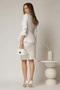 Compleu DY Fashion alb cu sacou cu peplum si fusta conica, 2, dyfashion.ro