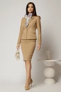 Compleu DY Fashion bej clasic din sacou si fusta office, 3, dyfashion.ro