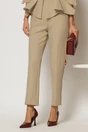 Compleu DY Fashion bej cu sacou cu peplum si inchidere cu nasturi, 4, dyfashion.ro