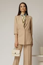 Compleu DY Fashion bej din sacou si pantalon, 3, dyfashion.ro