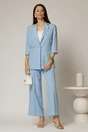 Compleu DY Fashion bleu din sacou si pantalon, 1, dyfashion.ro