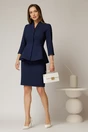 Compleu DY Fashion bleumarin cu sacou cu peplum si fusta conica, 3, dyfashion.ro