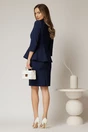 Compleu DY Fashion bleumarin cu sacou cu peplum si fusta conica, 2, dyfashion.ro