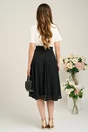 Compleu DY Fashion elegant negru cu fusta din voal si sacou din stofa