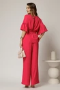 Compleu DY Fashion fucsia de zi din bluza si pantalon cu adaos de viscoza si croi lejer, 2, dyfashion.ro
