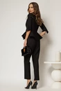 Compleu DY Fashion negru cu sacou cu peplum si inchidere cu nasturi, 2, dyfashion.ro