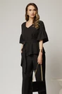 Compleu DY Fashion negru de zi din bluza si pantalon cu adaos de viscoza si croi lejer, 3, dyfashion.ro