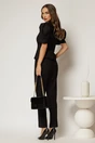 Compleu DY Fashion negru din sacou cambrat cu maneci bufante si pantalon, 2, dyfashion.ro
