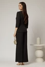 Compleu DY Fashion negru din sacou cu funda si nasturi perla si pantaloni, 2, dyfashion.ro