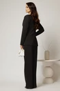 Compleu DY Fashion negru din sacou si pantalon si inchidere la un nasture, 2, dyfashion.ro