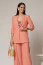 Compleu DY Fashion roz somon din sacou si pantalon, 3, dyfashion.ro