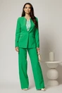 Compleu DY Fashion verde din sacou si pantalon si inchidere la un nasture, 1, dyfashion.ro