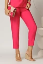Compleu fucsia din vascoza cu bluza fara maneci si pantalon lejer, 4, dyfashion.ro
