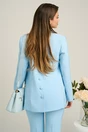Compleu LaDonna office din stofa bleu cu sacou si pantaloni