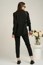 Compleu LaDonna office din stofa negru cu sacou si pantaloni