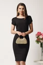 Compleu negru cu rochie midi conica si sacou cu broderie- LaDonna, 3, dyfashion.ro