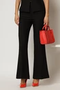 Compleu negru cu vesta cambrata si pantaloni usor evazati, 4, dyfashion.ro