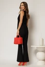 Compleu negru cu vesta cambrata si pantaloni usor evazati, 2, dyfashion.ro