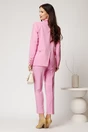 Compleu roz din stofa cu sacou si pantaloni, 2, dyfashion.ro