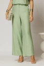 Compleu verde fistic din viscoza cu pantalon si bluza cu maneci lejere, 4, dyfashion.ro