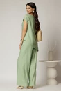 Compleu verde fistic din viscoza din bluza asimetrica si pantalon lejer, 2, dyfashion.ro