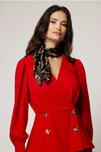 Esarfa maro cu animal print