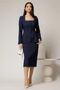 Fusta DY Fashion bleumarin midi conica office, 1, dyfashion.ro