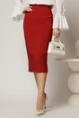 Fusta DY Fashion bordo midi conica office, 1, dyfashion.ro