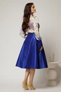 Fusta DY Fashion clos din tafta albastru indiggo, 2, dyfashion.ro
