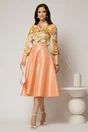 Fusta DY Fashion clos din tafta roz somon, 3, dyfashion.ro