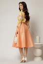 Fusta DY Fashion clos din tafta roz somon, 2, dyfashion.ro
