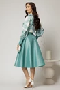 Fusta DY Fashion clos din tafta turcoaz, 2, dyfashion.ro