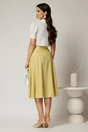Fusta DY Fashion galbena cu aplicatii florale, 2, dyfashion.ro