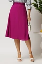 Fusta DY Fashion midi magenta din triplu voal in clos cu cordon impletit, 1, dyfashion.ro