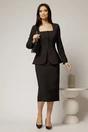 Fusta DY Fashion neagra midi conica office, 1, dyfashion.ro