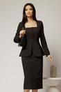 Fusta DY Fashion neagra midi conica office, 3, dyfashion.ro