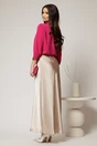 Fusta lunga bej din satin, 2, dyfashion.ro