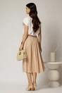 Fusta midi bej clos cu buline, 2, dyfashion.ro