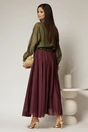 Fusta midi bordo clos din tencel casual eleganta, 2, dyfashion.ro