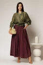 Fusta midi bordo clos din tencel casual eleganta, 3, dyfashion.ro